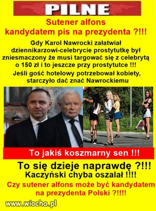 To jest poniżanie kraju taki kandydat na Prezydenta!