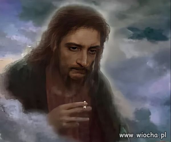 Jezus patrzący na swoich rycerzy.