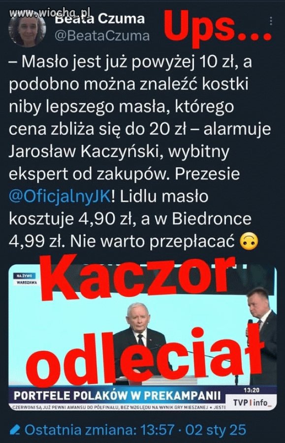 Kaczyński to już w swoim odlocie