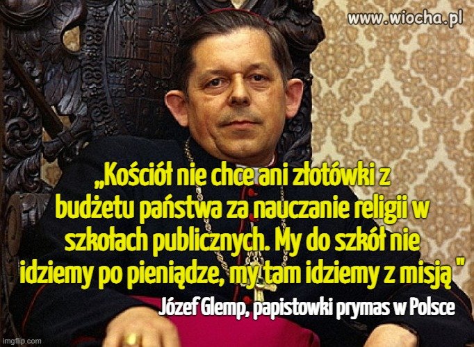 Ten żarcik kardynała Glempa