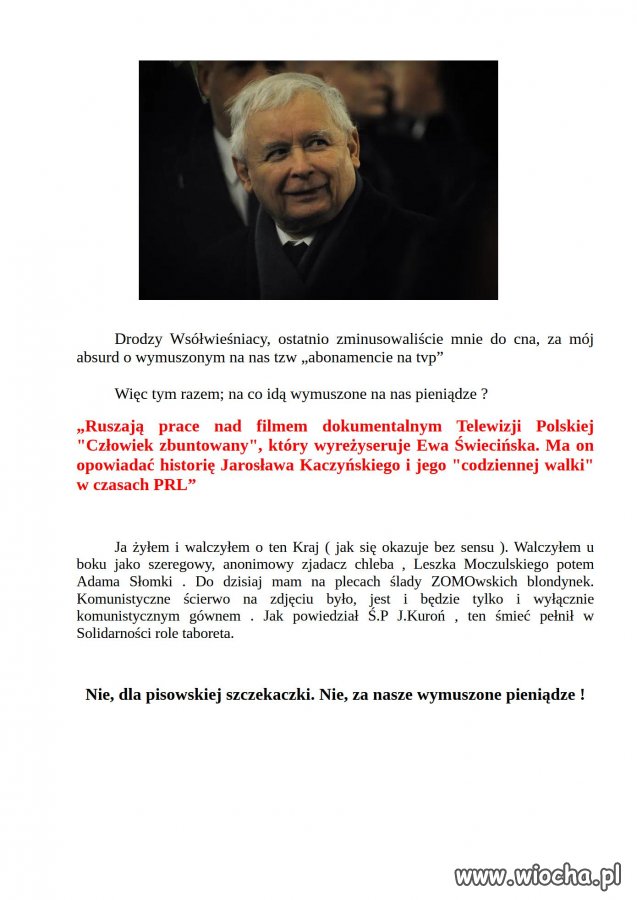 Dość wymuszania.