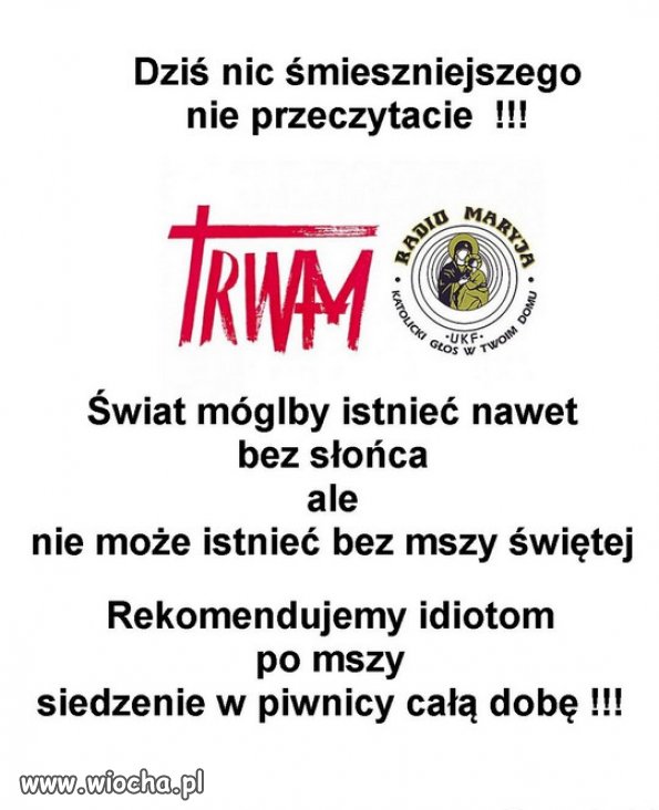 Rydzyk do nagrody Nobla...za swoje głupoty!