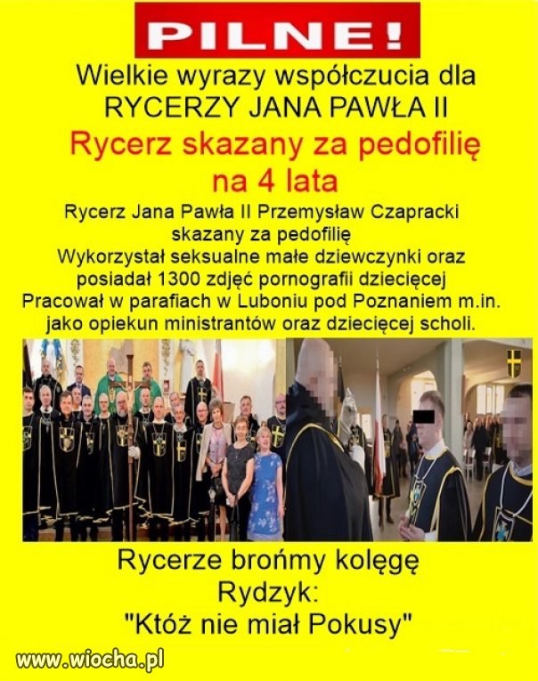 Pedofilia to drugie imię sekty kościoła?