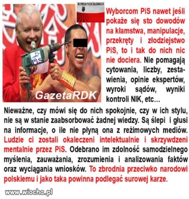 Wyborcy PiS i Konfederacji ograniczeni intelektualniel