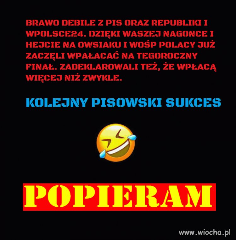 Kolejny "sukces" pisowskich debili