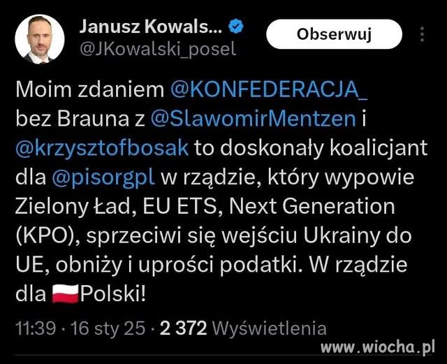 Jak koalicja nie wypali to powiedzą,