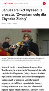 Palikot na wolności.
