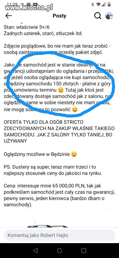Kto się chce przejechać dacią za 150zl