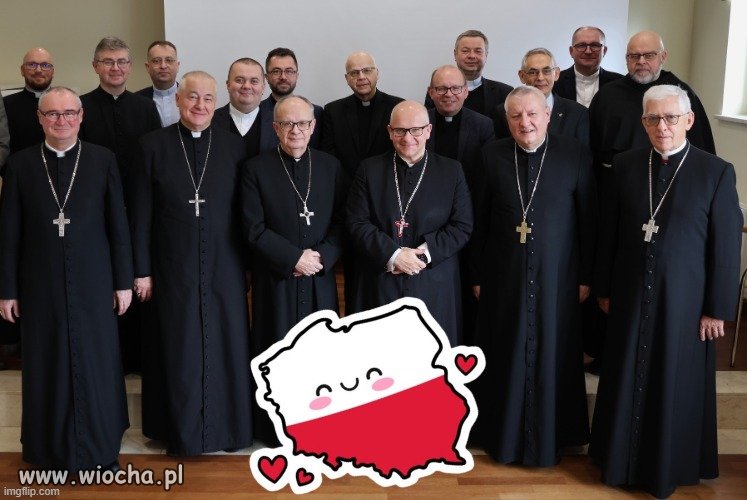 Episkopat pochylający się nad Polską.