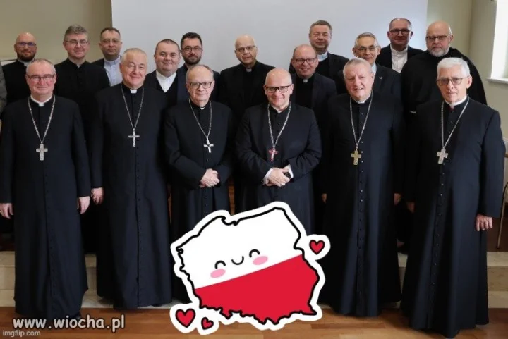 Episkopat pochylający się nad Polską.
