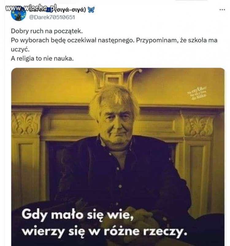Religia to nie nauka.
