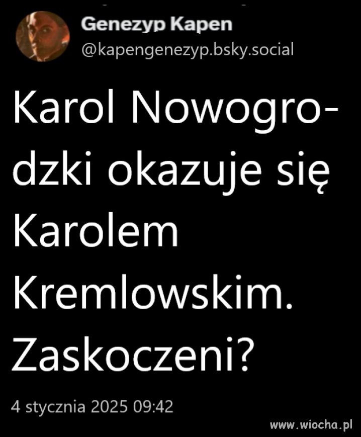 W żadnym wypadku! pis to Rosja! A nowogrodzki to ruska onuca.