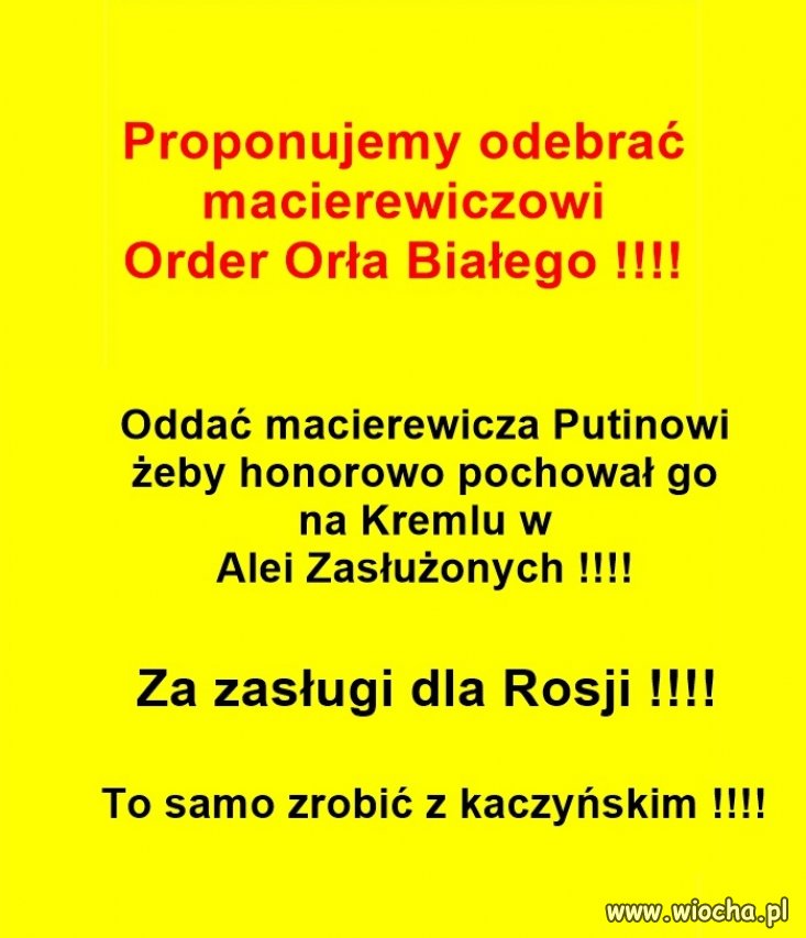 To bardzo rozsądne propozycje ...