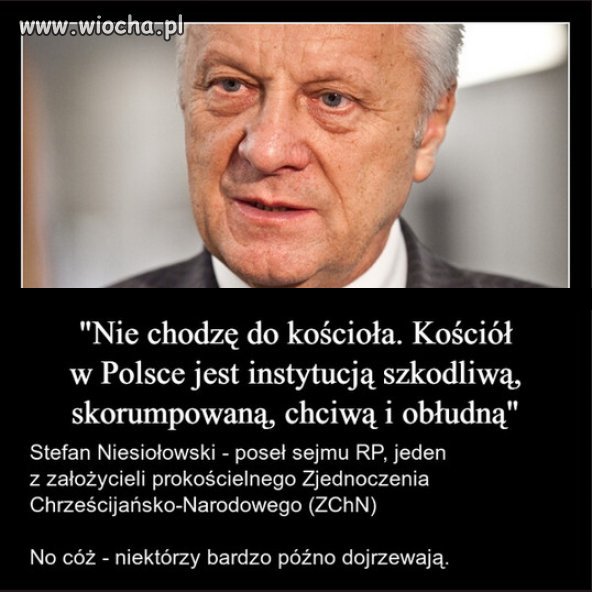 Coraz wiecej politykow zrywa sie ze smyczy sekty kosciola!