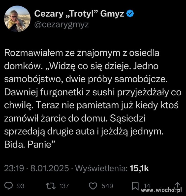 Ci sąsiedzi, Czarku, są teraz z nami w pokoju?