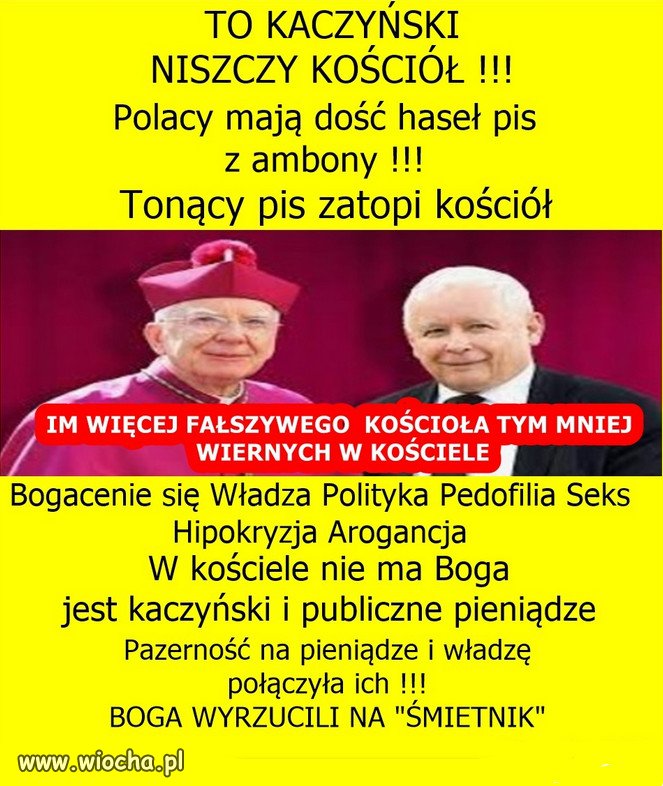 Tak wygląda sojusz Mafii PiSu z sektą kościoła...