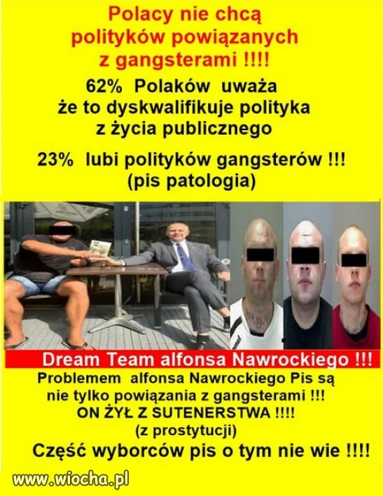 Polacy już nie chcą gangsterów PiSu w polityce!