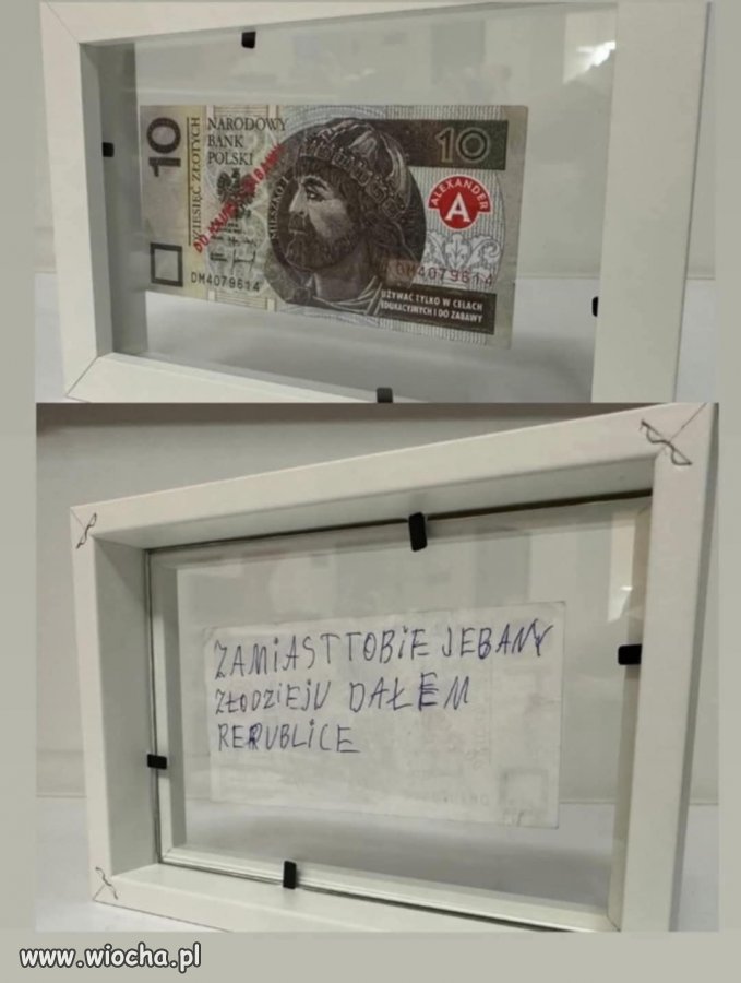 Banknot ze skarbonki WOŚP