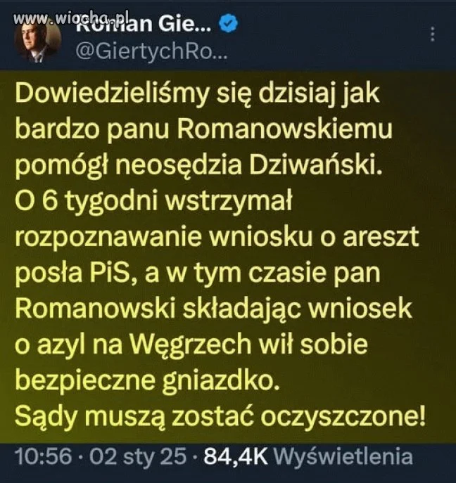 Roman jak zawsze celnie