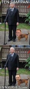 Dziad z Żoliborza z kundlem.