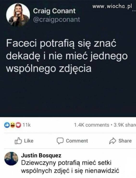 Różnice między facetami a kobietami 
