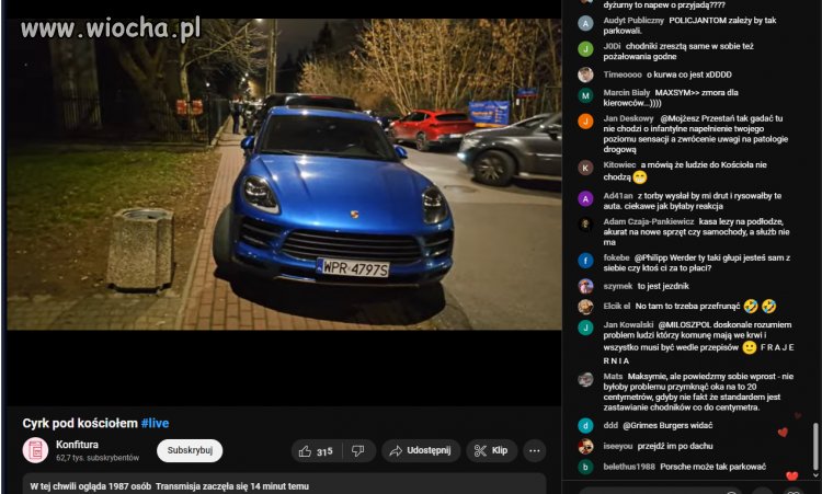 Kup sobie niebieskie Porsche i parkujesz gdzie się da