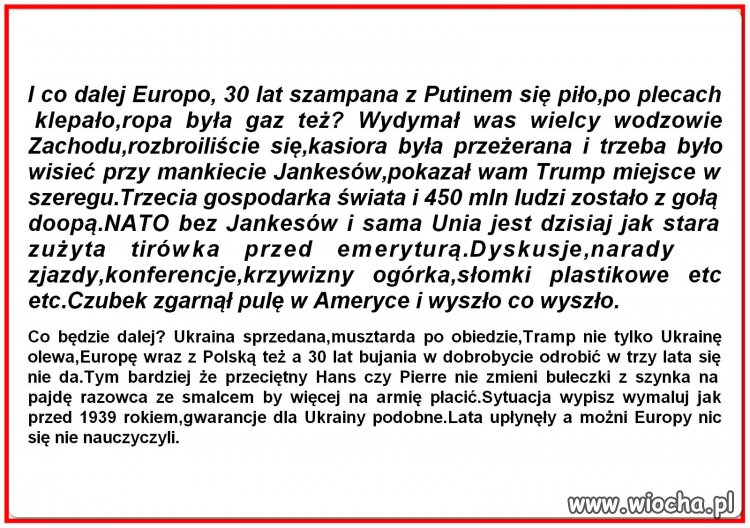 Gdzie byłaś Europo