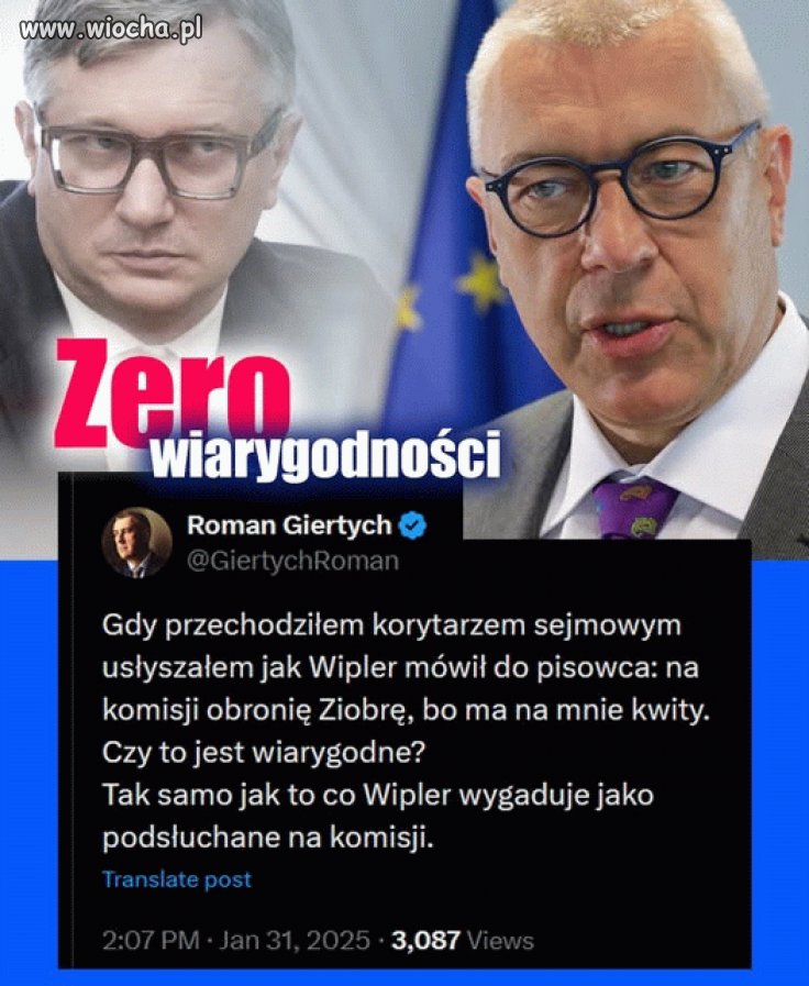 Wipler nie jest wiarygodny