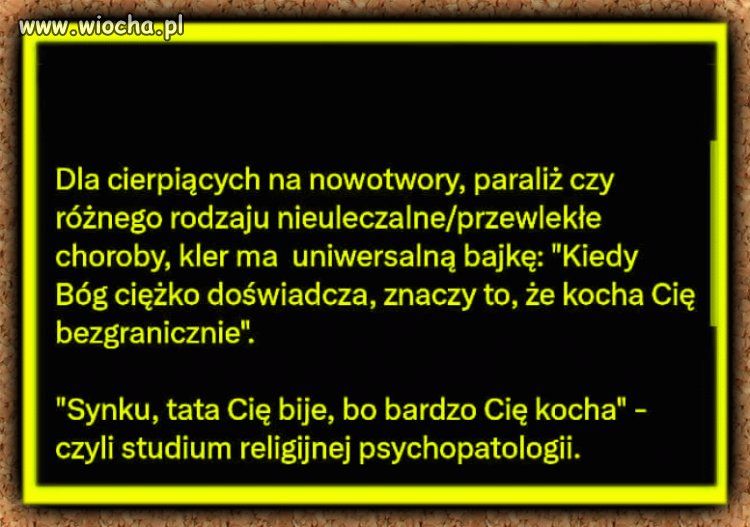 Religia to zbiór bredni dla masochistów