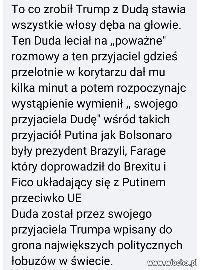 Nie jest mi do śmiechu, bo pajac z pałacu reprezentuje mój kraj. 