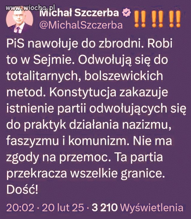 PIS trzeba zdelegalizować