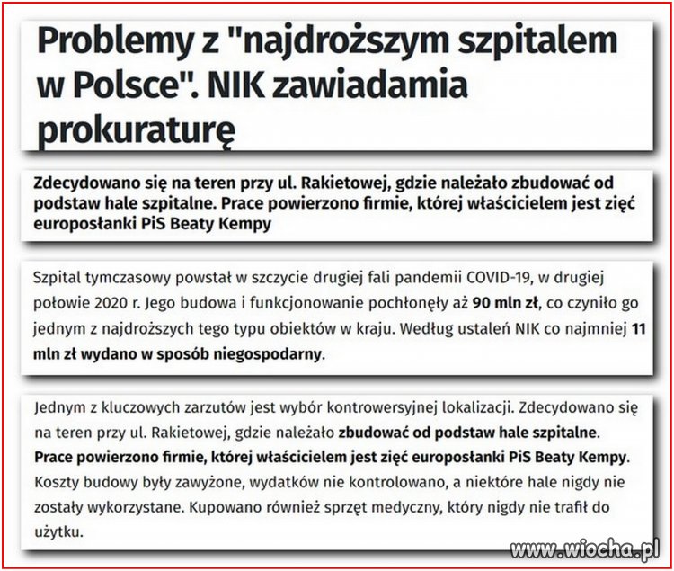 Dzień bez informacji o nowym przewale to