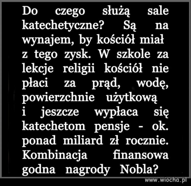Cwaniactwo pasożytów katolskich jest nie do pobicia.