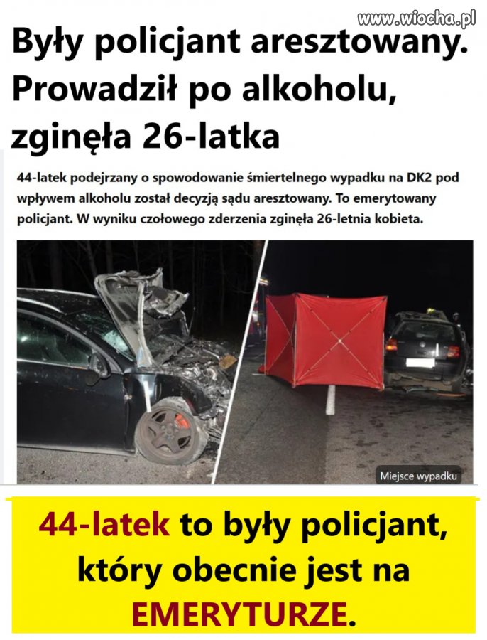Prowadził po alkoholu, zginęła 26‑latka
