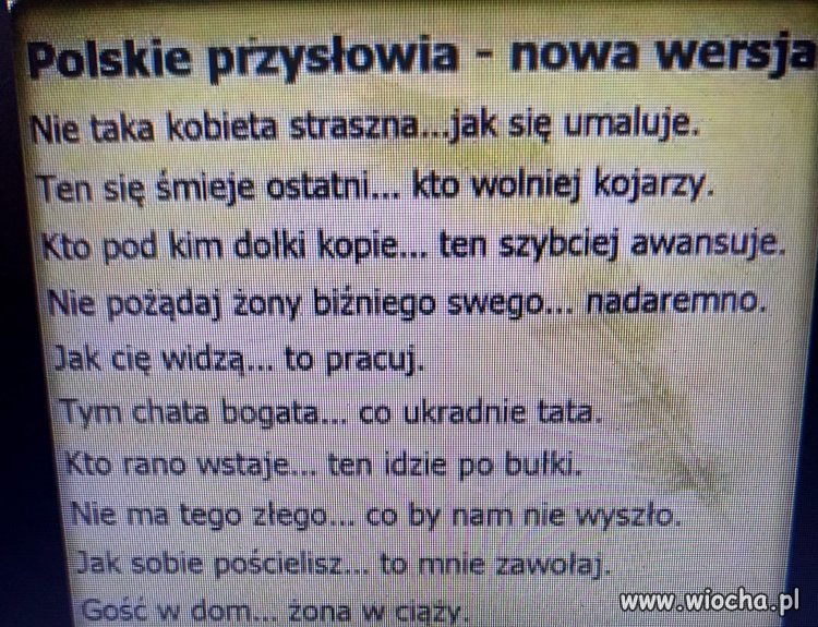 Nowa wersja powiedzeń 