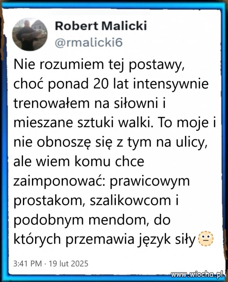 Widać, komu chce zaimponować