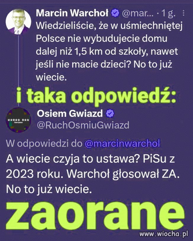 Warchoł chciał zabłysnąć