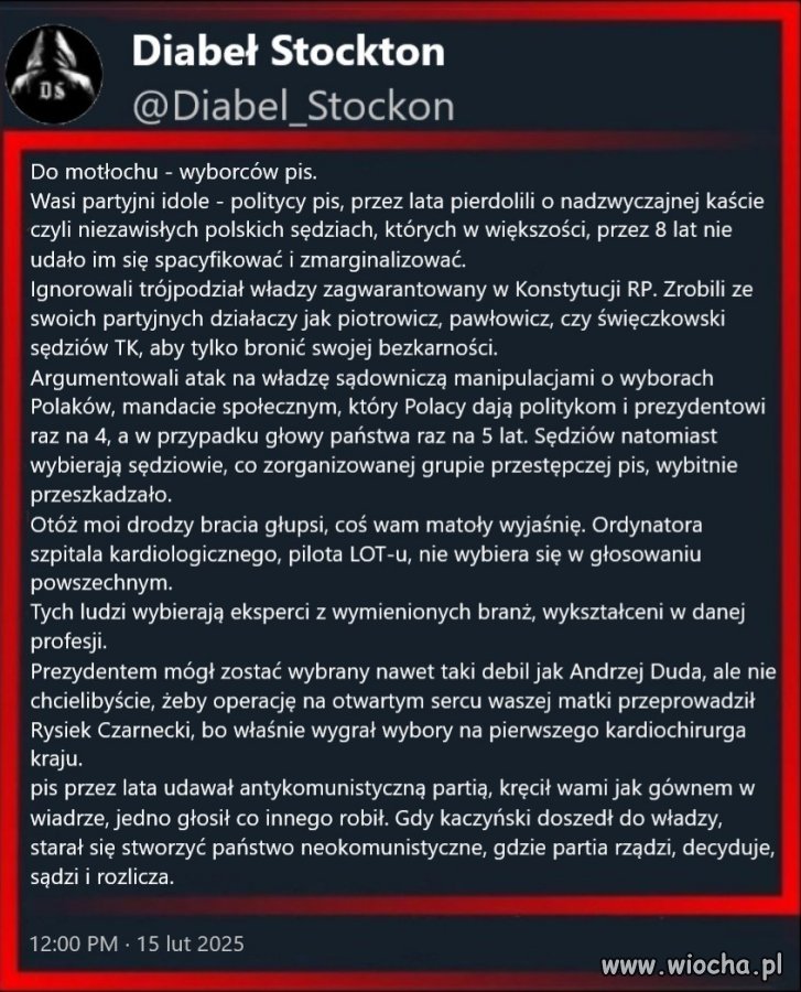 Z tym Czarneckim to z grubej rury pojechane. 