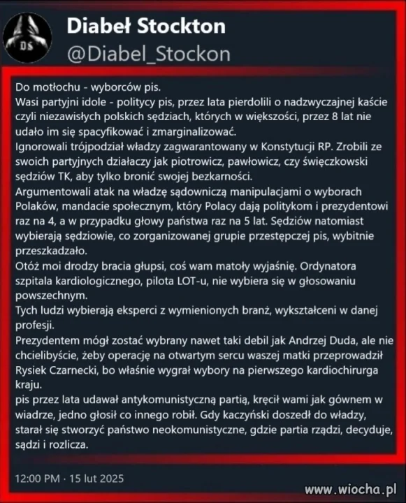 Z tym Czarneckim to z grubej rury pojechane. 