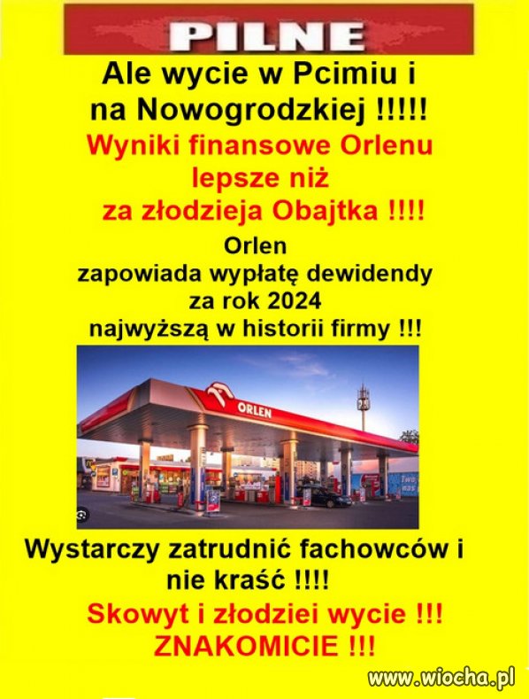 Bo Obajtek to drugi dyzma pajac pisowski nieudacznik