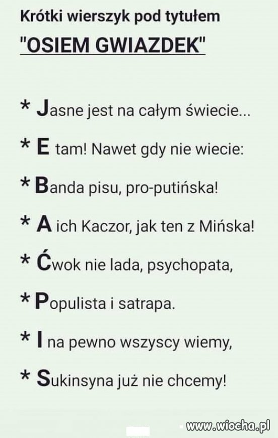 Taki wierszyk ...