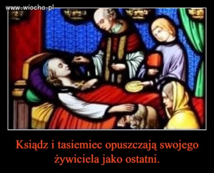Większość pasożytów tak robi. Ciągną dopóki żyjesz