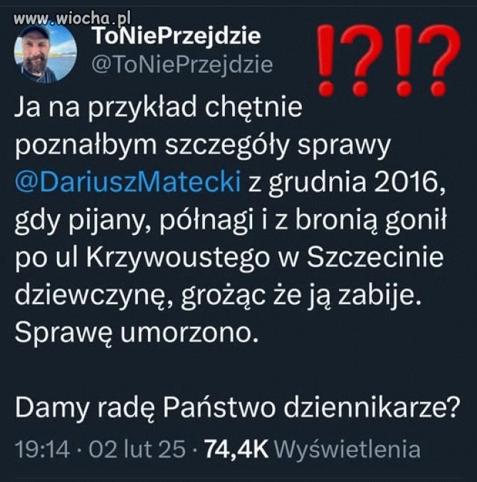 Matecki to elita ścierw pisowskich