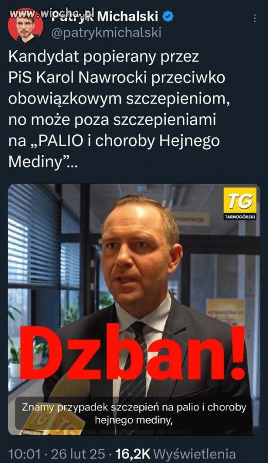 Ten cymbał jest głupszy niż Anżej