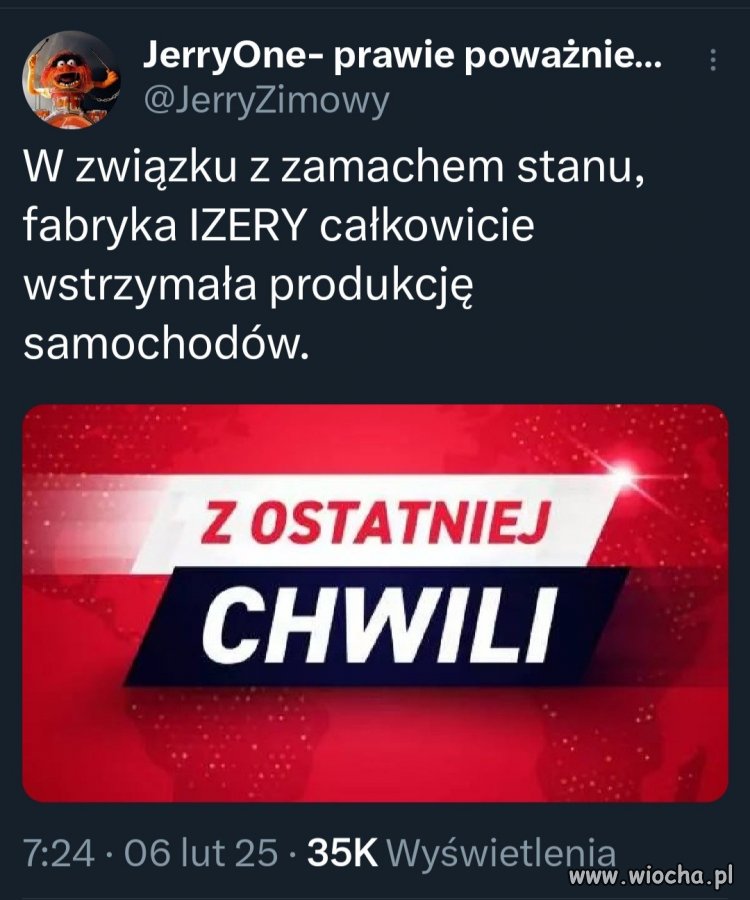 Breaking news! Łamiąca wiadomość!