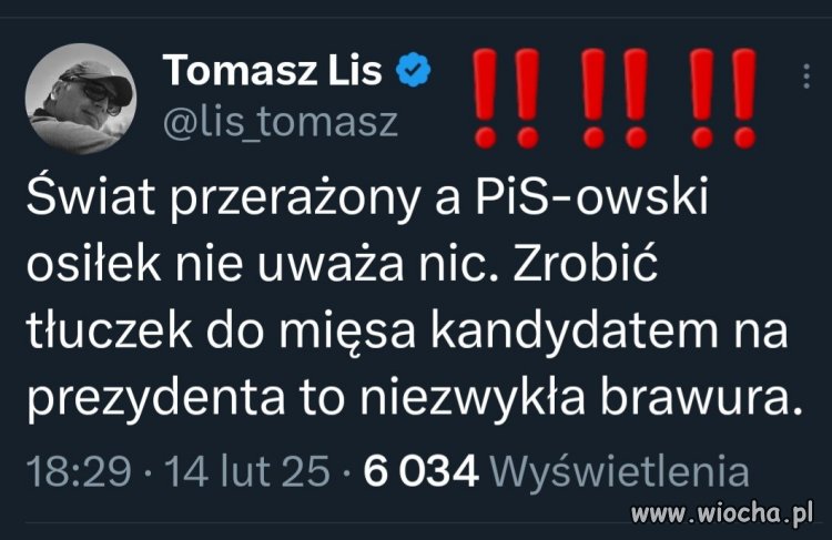 Nic dodać, nic ująć. Tak to tylko PiSdzielce potrafią !