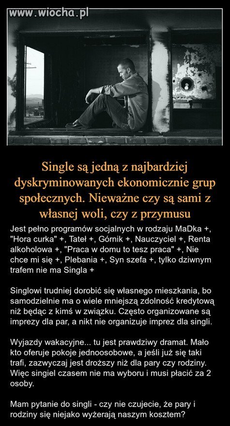 Nie jestem singlem ale też się zgadzam że to niesprawiedliwe.