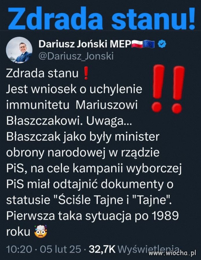 Błaszczak ty zdrajco