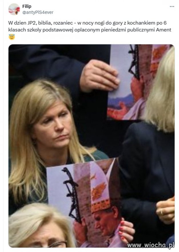 A nie mogłaby na zaś się wyspowiadać?