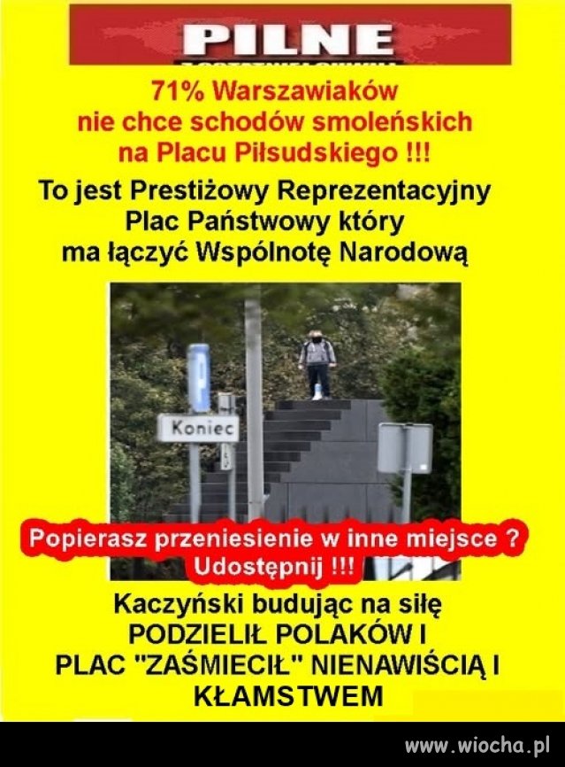 Już czas oczyścić plac Piłsudskiego ze śmieci ...